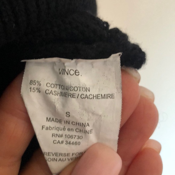 VINCE Cashmere short sleeve hooded sweater - Picture 4 of 7